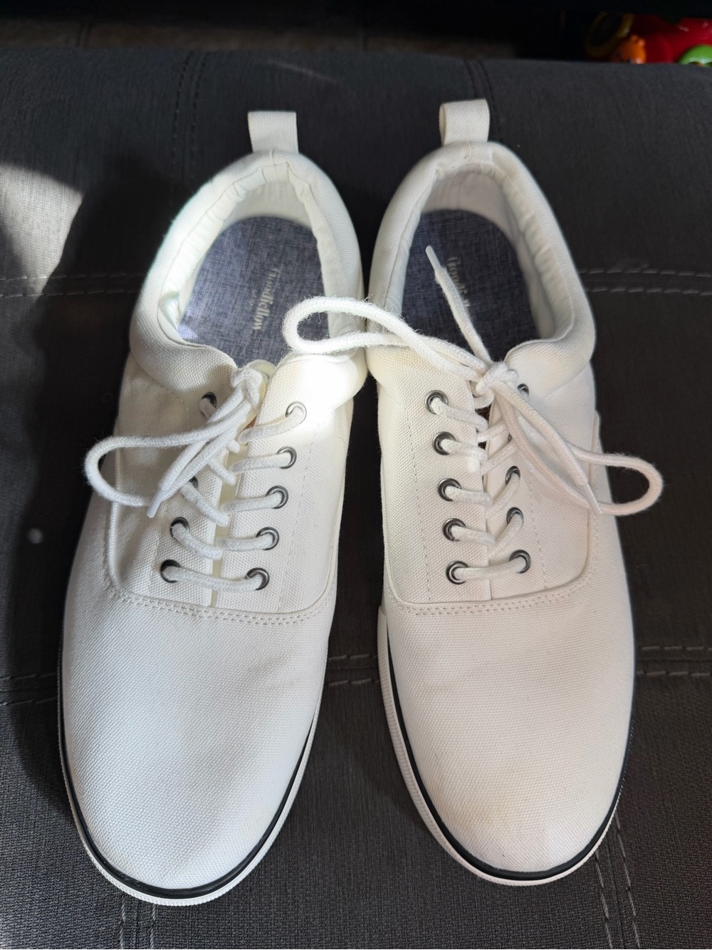 Goodfellow & Co White Canvas Lace-Up Sneakers for Men